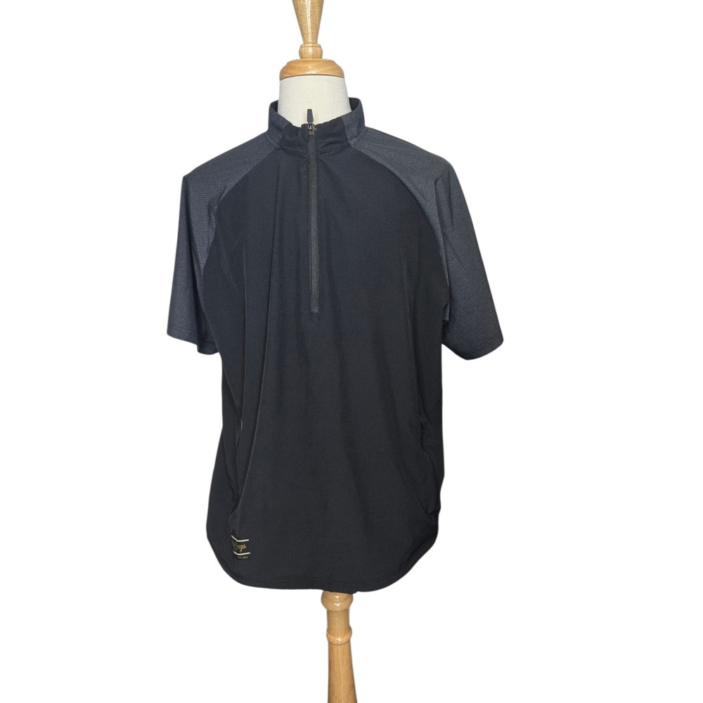 Rawlings XL Black 1/4 Zip Performance Training Shirt‎ Pockets Baseball Golf